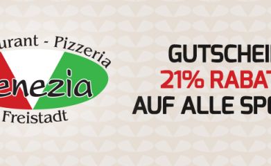 %21 Rabatt auf Alle Speisen